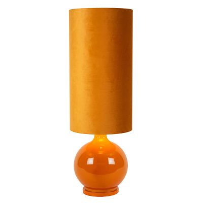 Gele vloerlamp retro, Esterad, met schakelaar