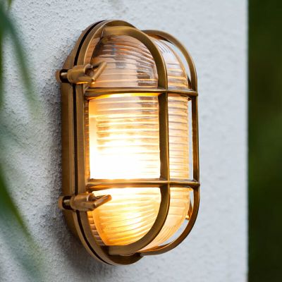 Gouden buitenlamp Dudley, aluminium, IP65