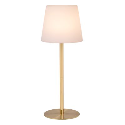 Gouden oplaadbare buiten tafellamp modern, Tyon, 2W, 2700K LED, IP65, met touchdimmer