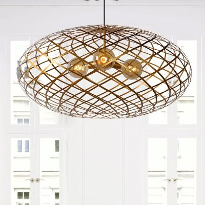 Gouden moderne hanglamp, Wolfram, metaal