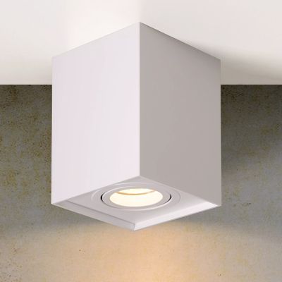 Witte plafondspot Tube, Vierkant