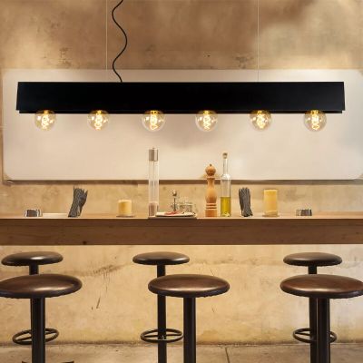 Industriele hanglamp Surtus, Zwart