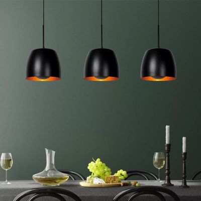 Zwarte klassieke hanglamp, Nolan, metaal