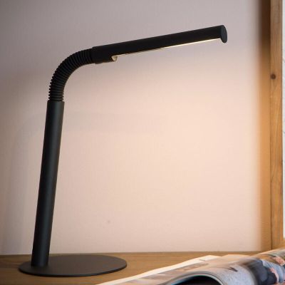 Zwarte bureaulamp Gilly, metaal, met aan/uit schakelaar