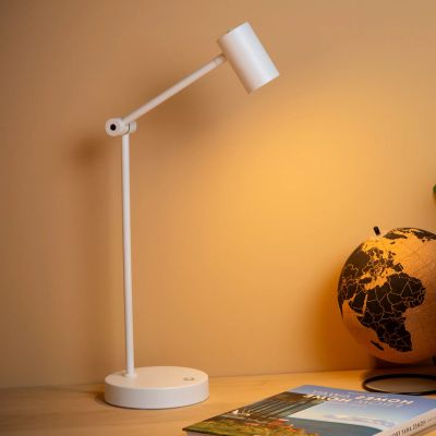 Witte oplaadbare tafellamp modern, Tipik, 3W, 2700K LED, met touchdimmer