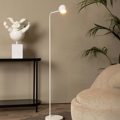 Witte oplaadbare vloerlamp modern, Comet, 3W, 2700K LED, met touchdimmer