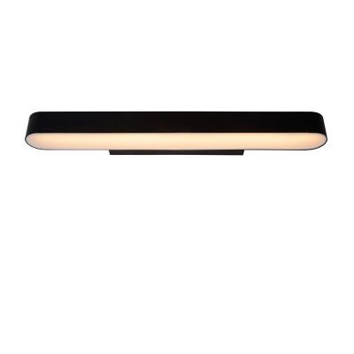 Zwarte moderne wandlamp, Madelon, glas, IP44
