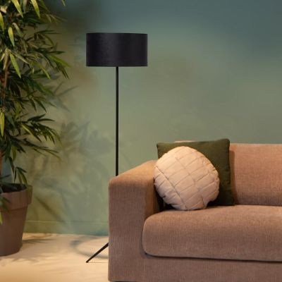 Zwarte vloerlamp modern, Tondo, met schakelaar