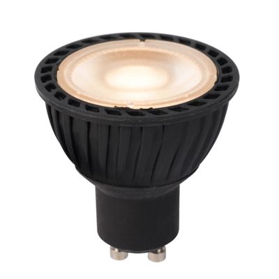 Dimbare Lucide GU10 LED lamp, Jordan, zwart, 5W, dim to warm