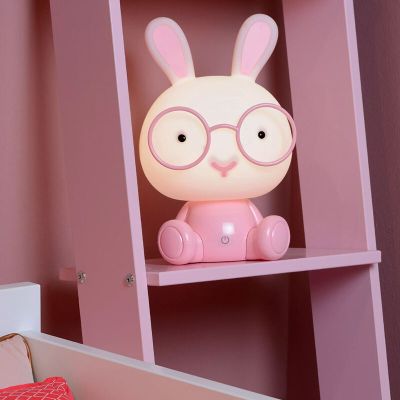 Roze kinderkamer tafellamp, Dodo Konijn, 3W, 4000K LED