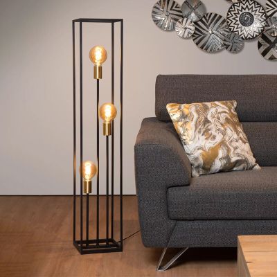 Zwarte vloerlamp Ruben, metaal