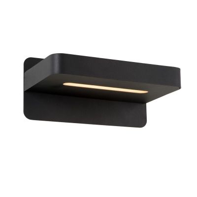 Zwarte wandlamp Atkin, metaal, met schakelaar
