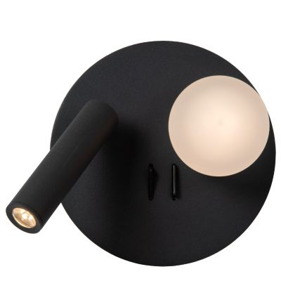 Zwarte bedlamp modern, Matiz, 3,5W, 3000K LED, met schakelaar