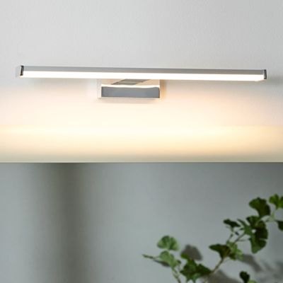 Mat chroom wandlamp Onno, Rechthoek