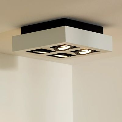 Witte dim to warm plafondspot Xirax, incl. 4x 5w GU10