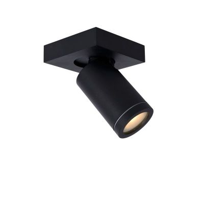 Zwarte plafondspot Taylor, aluminium, IP44