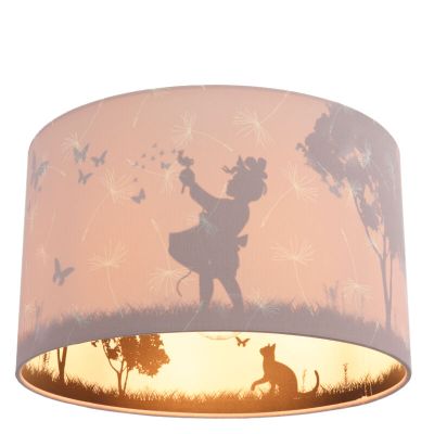 Roze meisjes kinderkamer plafondlamp Vlinders