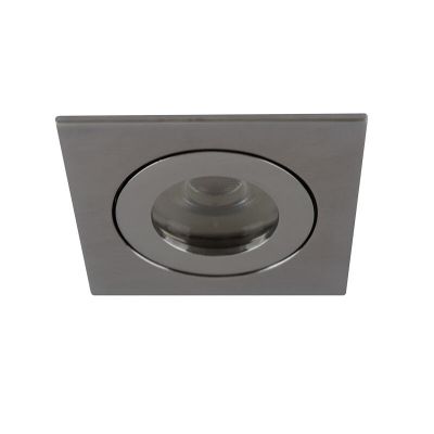 Chroom badkamer inbouwspotje Dorx, MR11, vierkant