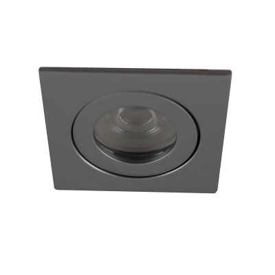 Zilver badkamer inbouwspotje Dorx, MR11, vierkant