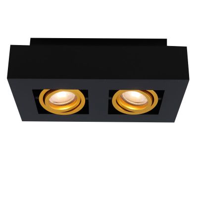 Zwarte opbouwspot Noraly, aluminium, modern