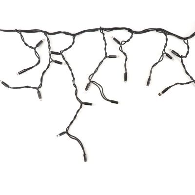 8m koppelbare ijspegelverlichting, Zwart snoer, IP67, 50 cm hoog - Warm wit