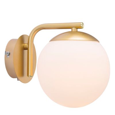 Messing wandlamp design, Grant, met schakelaar