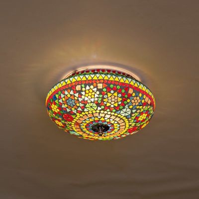 Veelkleurige oosterse plafonnière mozaïek, Mimoun