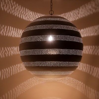 Witte oosterse hanglamp filigrain, Nimra