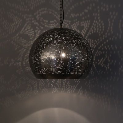 Zilveren oosterse hanglamp filigrain, Kenza