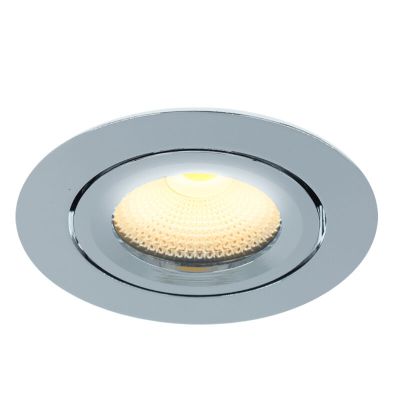 Chromen inbouwspot aluminium, Wimke, 5W, 3000K LED, IP44