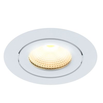 Witte inbouwspot aluminium, Wimke, 5W, 2700K LED, IP44
