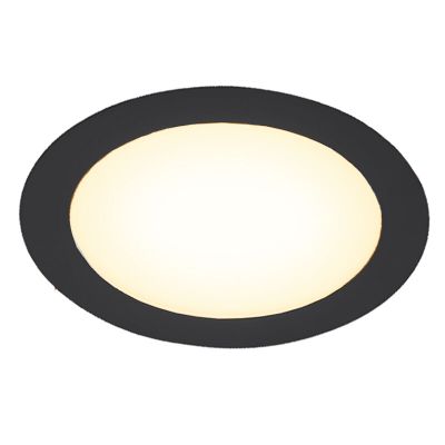 Zwarte downlight aluminium, Umbriel, 3W, 3000K LED, IP44