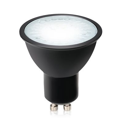 Dimbare GU10 LED lamp Antonie, zwart, 7W, 4000K