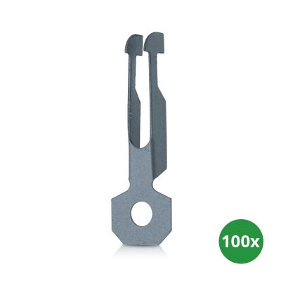 Damwand veerklem met ophangoog voor ophangen van lichtlijn (100 stuks)