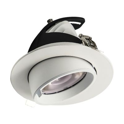 Witte banaanspot downlight aluminium, Anjuli, 20W, white switch LED