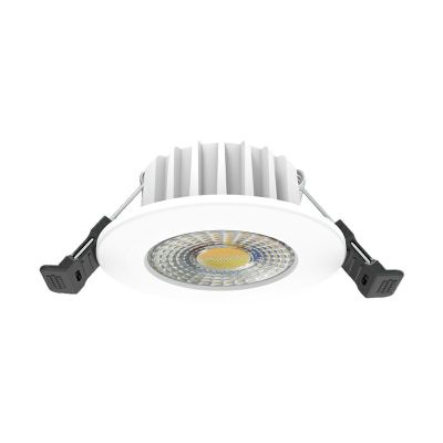 Witte downlight aluminium, Hobie, 6W, white switch LED, IP65