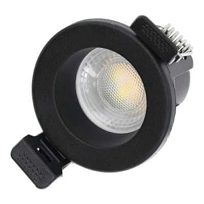 Zwarte downlight aluminium, Magus, 4W, white switch LED, IP65