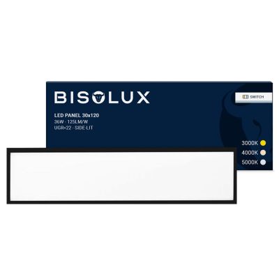 Zwart LED paneel 30x120 - 125 lm/W - UGR<22 - verstelbaar wit - side-lit