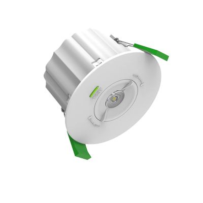 Witte in-/opbouw noodverlichting, 1,8W, 6000K LED