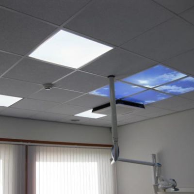 Fotoprint wolk - set van 4 acrylplaten met print, voor 60x60 cm LED panelen