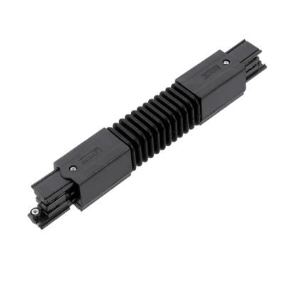 Flexibele connector voor 3-fase railverlichting, zwart, Pro