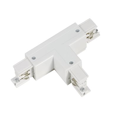 T-vorm connector voor 3-fase railverlichting, links 1, wit, Pro