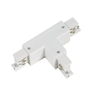 T-vorm connector voor 3-fase railverlichting, links 2, wit, Pro