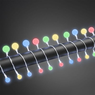 16m LED kerstverlichting buiten, 80 gekleurde bollampjes