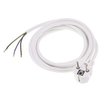 Q-Link aansluitsnoer randaarde, 2500w 3 x 1.0 mm. 2.5 m wit