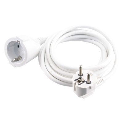 Exin verlengsnoer randaarde, 2500w 3 x 1.0 mm. 10 m wit