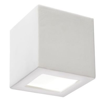 Moderne up down wandlamp Caitlin, wit, keramiek