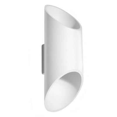 Moderne up down wandlamp Haidar, wit, aluminium