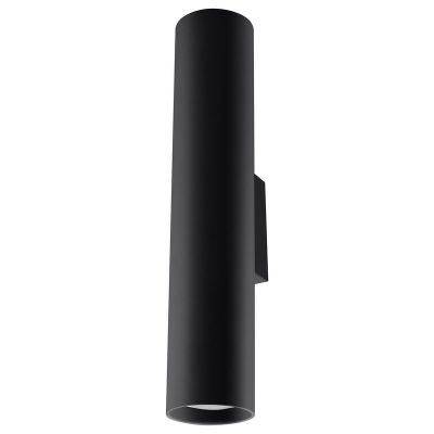 Zwarte up down wandlamp Harley, aluminium