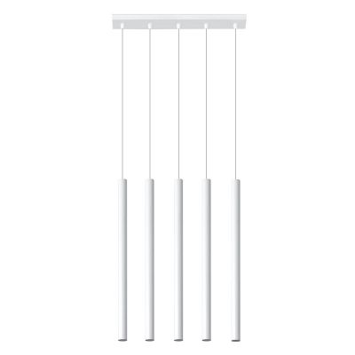 Moderne hanglamp Hillary, wit, aluminium, 5L
